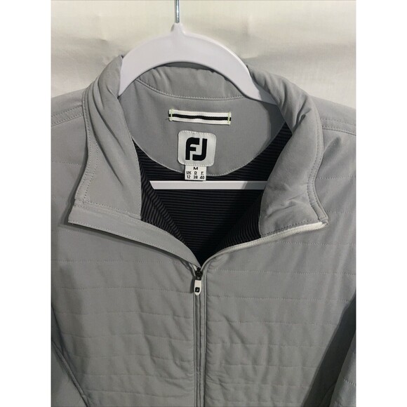 Footjoy Women’s Golf Full Zip Jacket Size Medium Gray Comfort Insulated Active - Picture 3 of 12